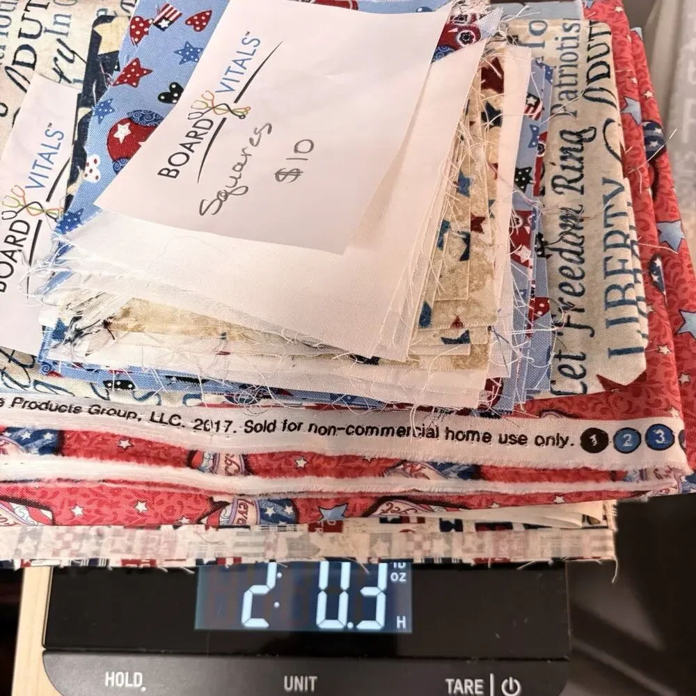 Patriotic USA Quilting Cotton LOT 4th Of July Sewing Crafts Stars Freedom 2lbs